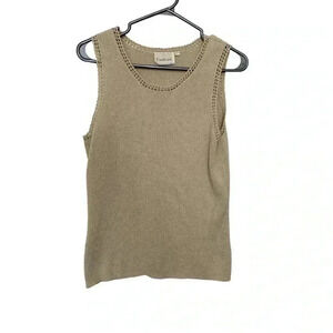 Tradition, vintage style, delicate,  light tan, and feminine tank